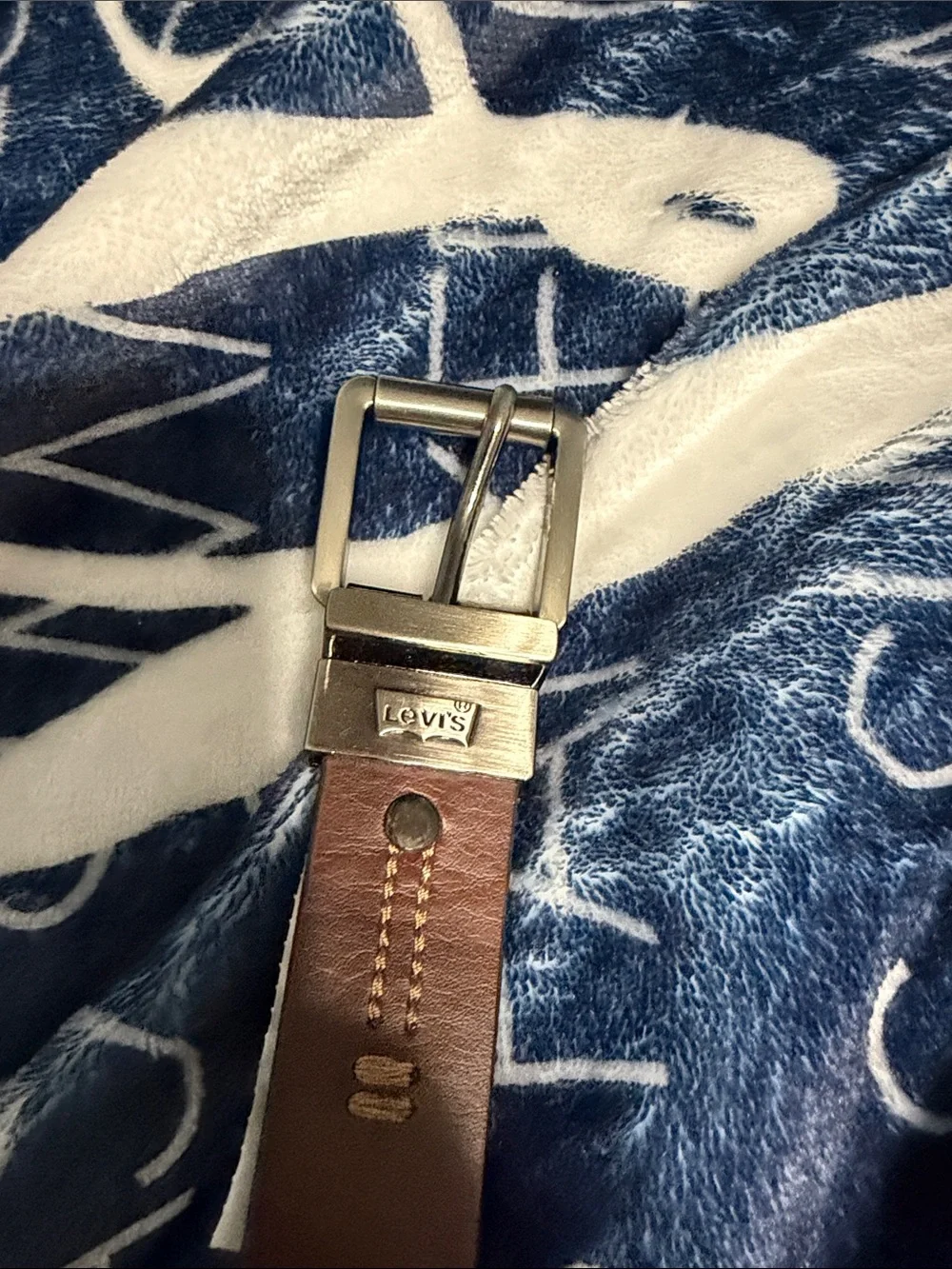 Boys Levi's Black/Brown Reversible Belt with Silver Buckle